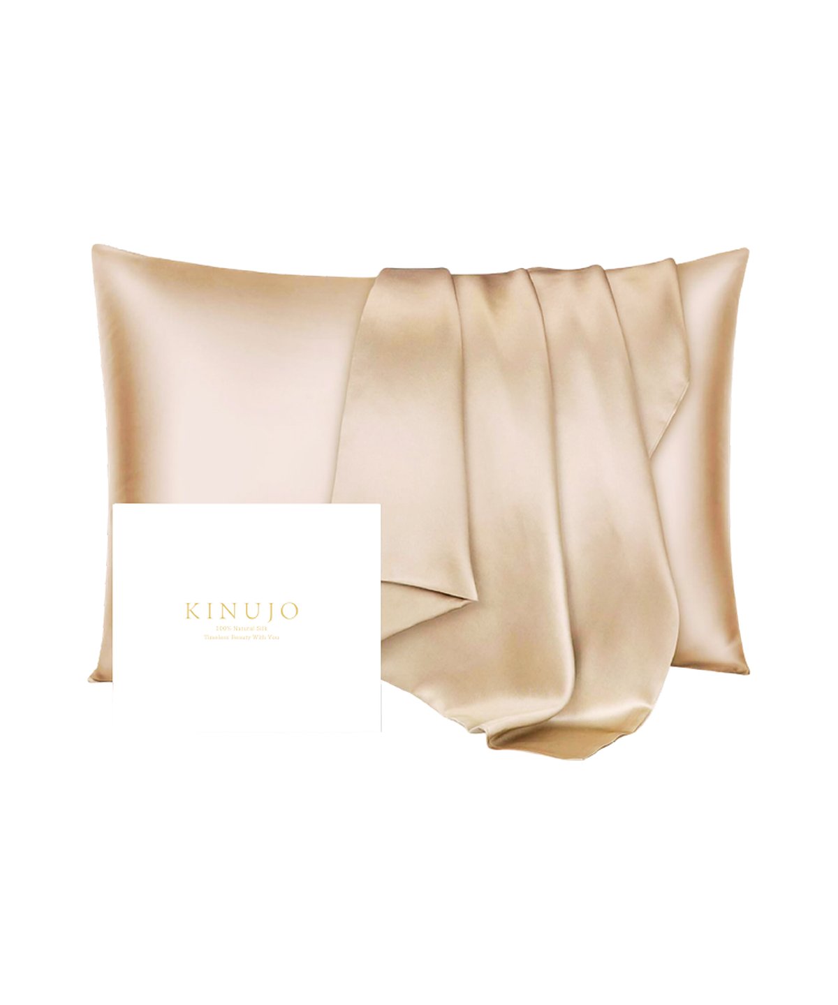 KINUJO Silk Rich Pillowcase＜シャンパンゴールド＞（ピローケース）